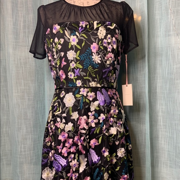 Alex Marie Floral Embroidered High Low Dress - Picture 14 of 16